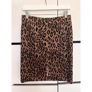 Bebe Y2K Leopard Corduroy Skirt Size 0